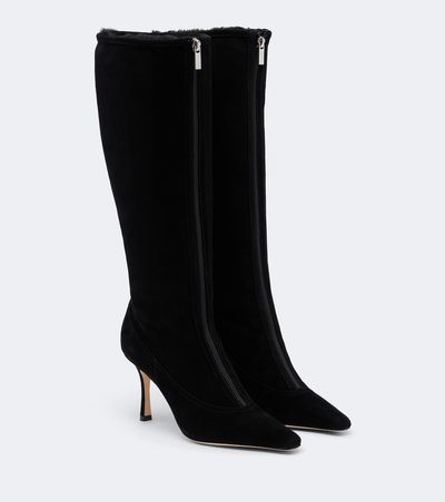 Jimmy Choo Jimmy Choo Jozi shearling-lined suede knee-high boots