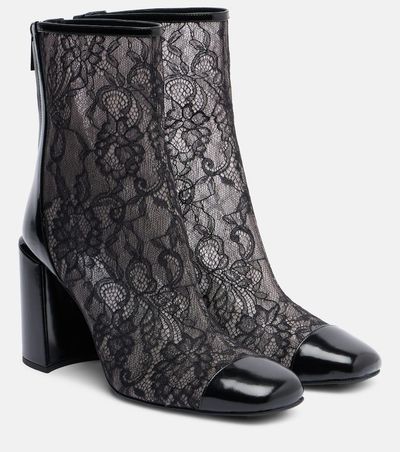 Jimmy Choo Jimmy Choo Kisu 85 leather-trimmed lace ankle boots