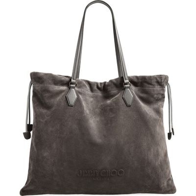 Jimmy Choo Jimmy Choo Large Suede Drawstring Tote