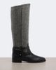 Jimmy Choo Jimmy Choo Lawton herringbone and leather knee-high boots - 6