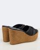 Jimmy Choo Jimmy Choo Leda leather-trimmed raffia wedge mules - 3