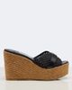 Jimmy Choo Jimmy Choo Leda leather-trimmed raffia wedge mules - 5