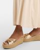 Jimmy Choo Jimmy Choo Leda metallic leather espadrille wedges - 2