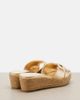 Jimmy Choo Jimmy Choo Leda metallic leather espadrille wedges - 3
