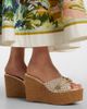 Jimmy Choo Jimmy Choo Leda raffia-trimmed leather wedge espadrilles - 2