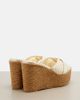 Jimmy Choo Jimmy Choo Leda raffia-trimmed leather wedge espadrilles - 3