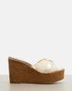Jimmy Choo Jimmy Choo Leda raffia-trimmed leather wedge espadrilles - 5