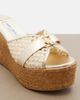 Jimmy Choo Jimmy Choo Leda raffia-trimmed leather wedge espadrilles - 6