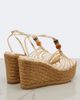 Jimmy Choo Jimmy Choo Lemi embellished leather wedge sandals - 3