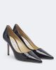 Jimmy Choo Jimmy Choo Love croc-effect patent leather pumps - 1