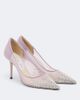Jimmy Choo Jimmy Choo Love embellished mesh pumps - 1