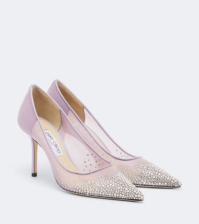 Jimmy Choo Jimmy Choo Love embellished mesh pumps