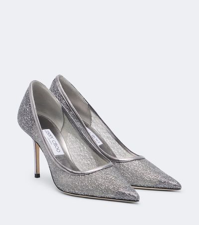 Jimmy Choo Jimmy Choo Love embroidered glitter pumps