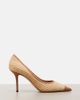Jimmy Choo Jimmy Choo Love suede-trimmed raffia pumps - 5