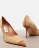 Jimmy Choo Jimmy Choo Love suede-trimmed raffia pumps - 6