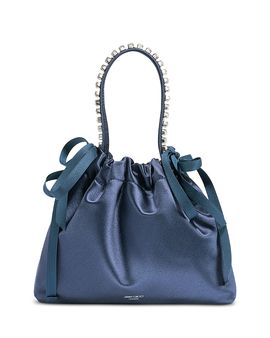 Jimmy Choo Jimmy Choo Mini Satin & Crystal Top Handle Bag