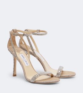 Jimmy Choo Jimmy Choo Moza crystal-embellished suede sandals