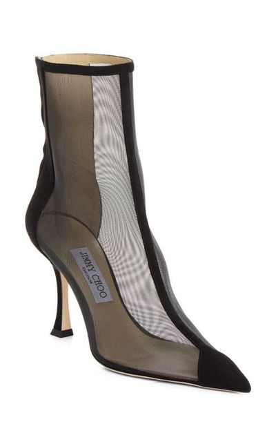 Jimmy Choo Jimmy Choo Naidoo Pointed Toe Mesh Bootie (Nordstrom Exclusive)