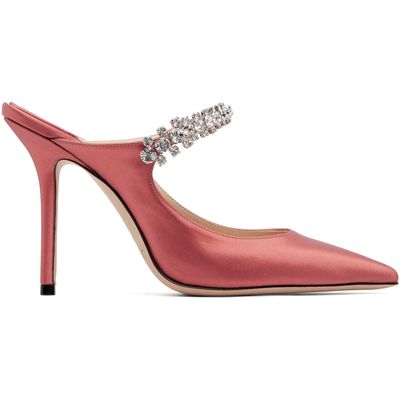 Jimmy Choo Jimmy Choo Pink Bing 100 Satin Heels