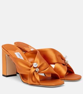 Jimmy Choo Jimmy Choo Rafi embellished satin mules