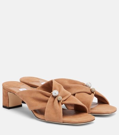 Jimmy Choo Jimmy Choo Rafi embellished suede mules