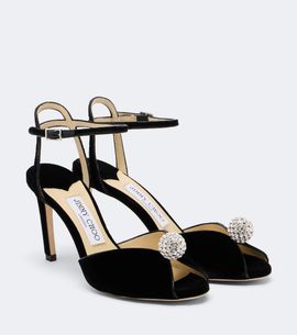 Jimmy Choo Jimmy Choo Sacora crystal-embellished velvet sandals