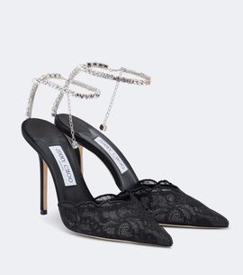 Jimmy Choo Jimmy Choo Saeda embellished lace pumps
