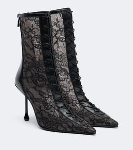 Jimmy Choo Jimmy Choo Scarlett leather-trimmed lace ankle boots