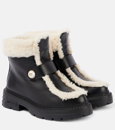 Jimmy Choo Jimmy Choo Shea shearling-lined leather ankle boots