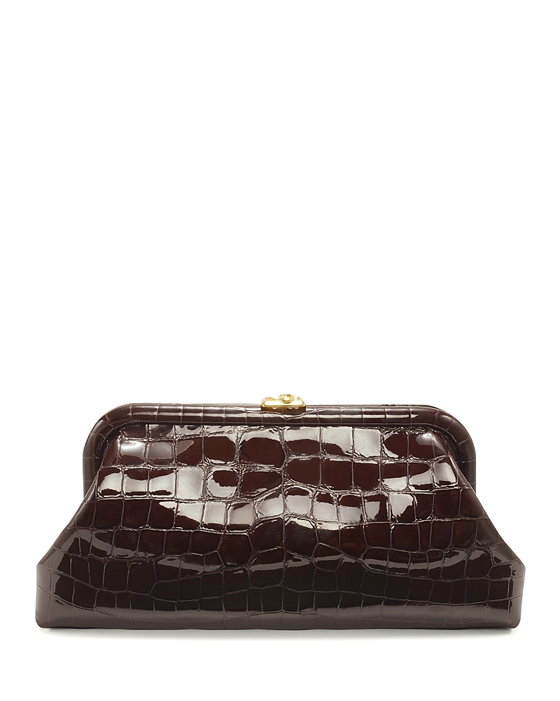 Jimmy Choo Jimmy Choo Skylar Croc Embossed Patent Leather Clutch