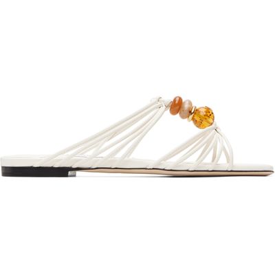 Jimmy Choo Jimmy Choo White Lova Mule Flat Sandals