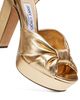 Jimmy Choo Jimmy Choo Women's Heloise 120 Metallic Leather High Heel Platform Sandals - 5