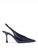 Jimmy Choo Jimmy Choo Women's Isa 80 Embossed Leather Slingback Pumps - 1