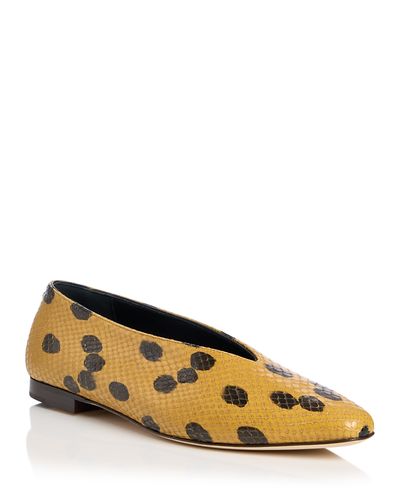Jimmy Choo Jimmy Choo Women's Margot Snake-Embossed Ballet Flats
