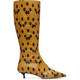 Jimmy Choo Jimmy Choo Yellow & Black Amis 35 Knee Boots