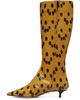 Jimmy Choo Jimmy Choo Yellow & Black Amis 35 Knee Boots - 3