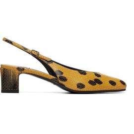 Jimmy Choo Jimmy Choo Yellow & Black Eyla Sling Back 45 Heels