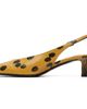 Jimmy Choo Jimmy Choo Yellow & Black Eyla Sling Back 45 Heels - 3