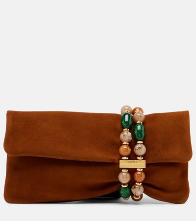Jimmy Choo Jimmy Choo Zandra beaded suede clutch