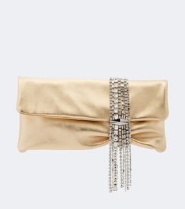 Jimmy Choo Jimmy Choo Zandra embellished metallic leather clutch