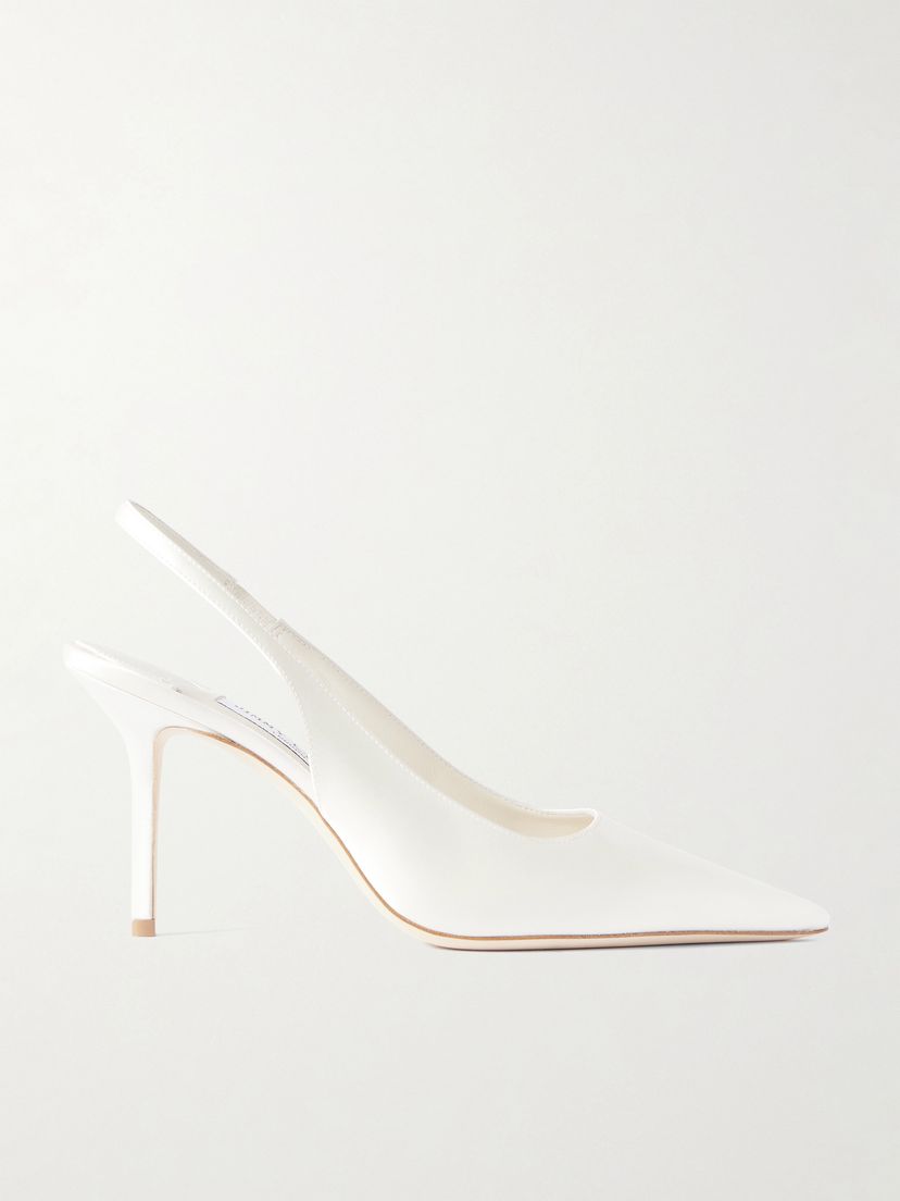 JIMMY CHOO Love 85 satin slingback pumps