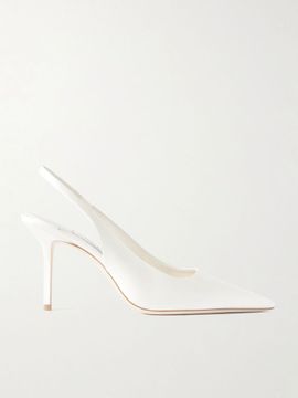 JIMMY CHOO Love 85 satin slingback pumps