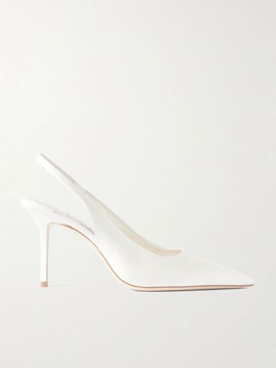JIMMY CHOO Love 85 satin slingback pumps