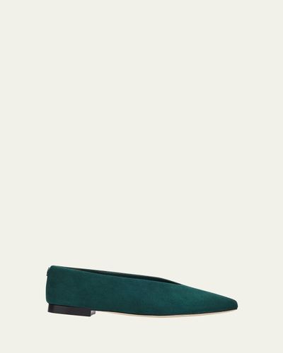 Jimmy Choo Margot Suede Ballerina Flats
