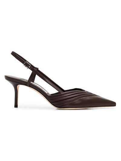 Jimmy Choo Women's Afia 65MM Leather Slingback Pumps