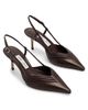 Jimmy Choo Women's Afia 65MM Leather Slingback Pumps - 2