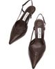Jimmy Choo Women's Afia 65MM Leather Slingback Pumps - 4