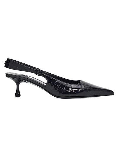 Jimmy Choo Women's Amel 50MM Embossed-Leather Slingback Pumps