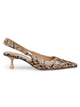 Jimmy Choo Women's Amel 50MM Snakeskin-Print Leather Slingback Pumps