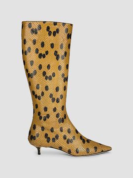 Jimmy Choo Women's Amis 35MM Snakeskin-Embossed Leather Knee-High Boots